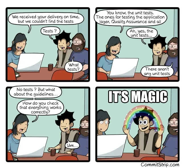Unit Test Meme by commitstrip